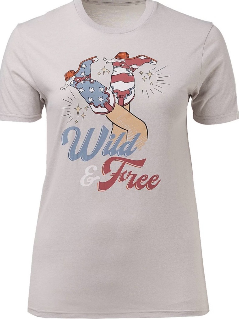 Wild & Free Graphic Tee - Light Beige